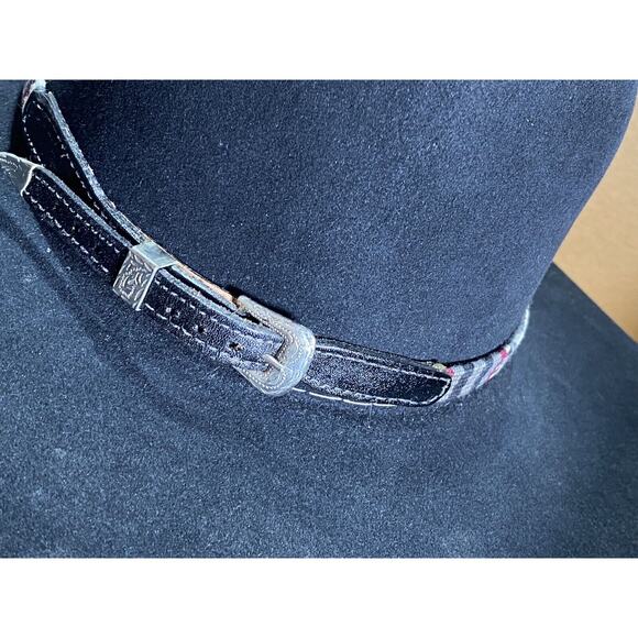 Western Black RESISTOL Beaver 4XXXX Self Conforming Cowboy Hat 7 With Box - Picture 5 of 12